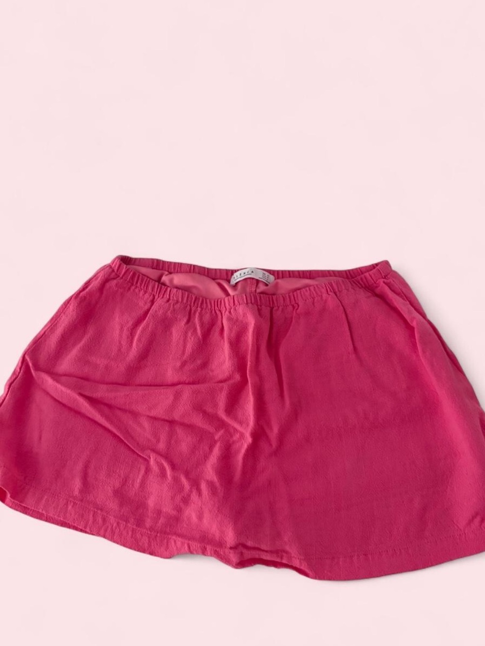 BLENCA Pink Elastic Waist Skirt